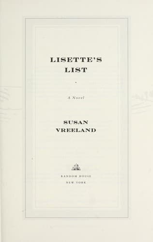 Tapa de Lisette's list