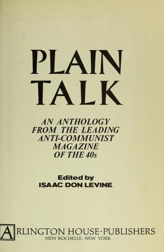 Tapa de Plain talk