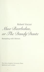 Tapa de Max Beerbohm, or, The Dandy Dante