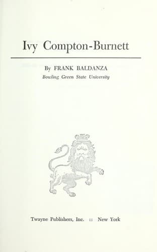 Tapa de Ivy Compton-Burnett
