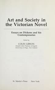 Tapa de Art and Society in the Victorian Novel