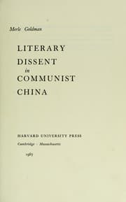 Tapa de Literary dissent in Communist China