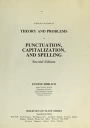 Tapa de Schaum's outline of theory and problems of punctuation, capitalization, and spelling