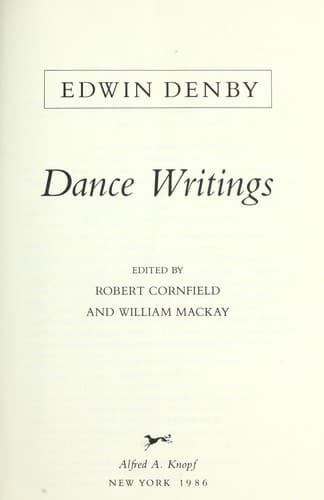 Tapa de Dance writings