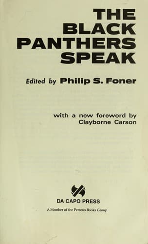 Tapa de The Black Panthers speak