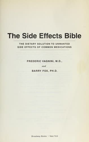 Tapa de The side effects bible