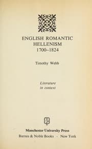 Tapa de English romantic Hellenism, 1700-1824