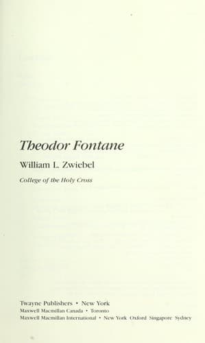 Tapa de Theodor Fontane