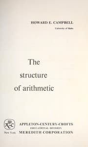Tapa de The structure of arithmetic