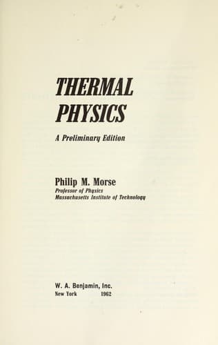 Tapa de Thermal physics