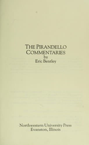 Tapa de The Pirandello commentaries