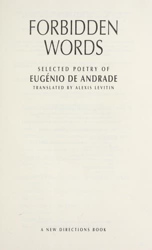 Tapa de Forbidden words