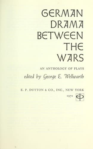 Tapa de German drama between the wars