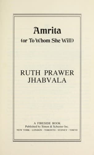 Tapa de Amrita (or, To whom she will)