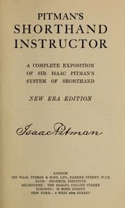 Tapa de Pitman's shorthand instructor