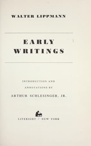 Tapa de Early writings