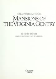 Tapa de Mansions of the Virginia gentry