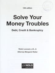 Tapa de Solve your money troubles