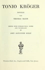 Tapa de Tonio Kro ger