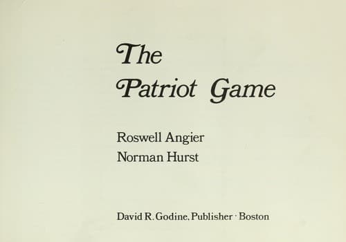 Tapa de The patriot game