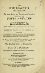 Tapa de The emigrant's best instructor, or, The most recent and important information respecting the United States of America, selected from the works of the latest travellers in that country, particularly Bradbury, Hulme, Brown, Birkbeck, etc. ... the English laws on emigration ... and every other information needful to the emigrant