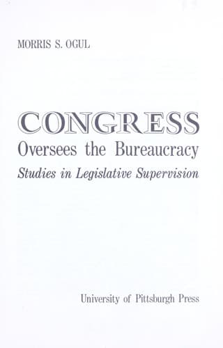 Tapa de Congress oversees the bureaucracy