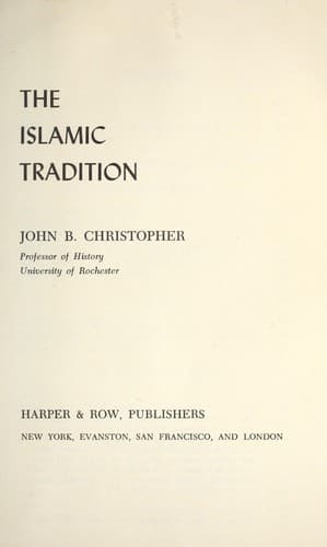 Tapa de The Islamic Tradition
