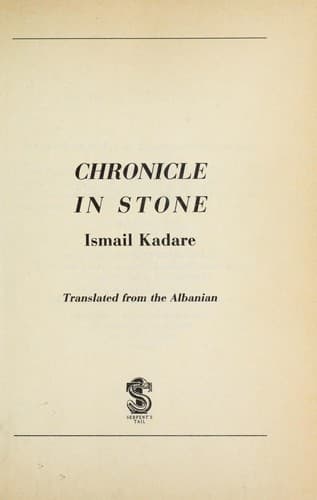 Tapa de Chronicle in stone