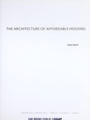 Tapa de Architecture of Affordable Housing