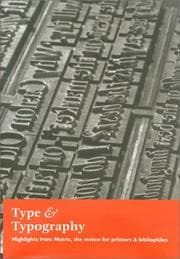 Tapa de Type & Typography