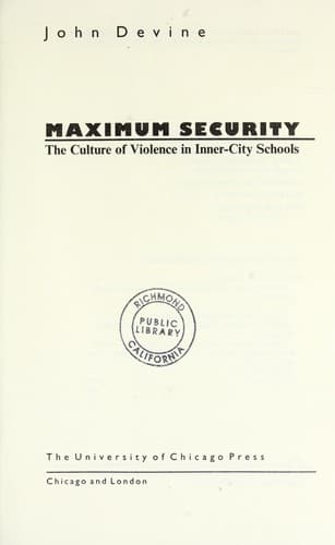 Tapa de Maximum Security
