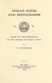 Tapa de Notes on the ethnology of the Indians of Puget Sound