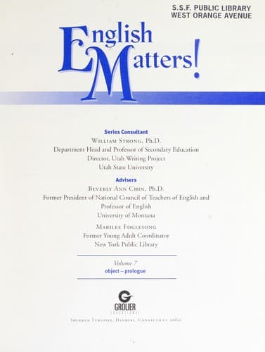 Tapa de English matters!