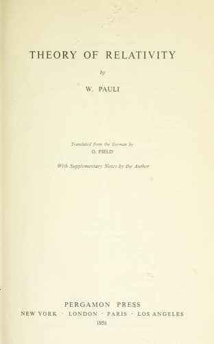 Tapa de Relativitätstheorie
