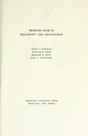 Tapa de Problem book in relativity and gravitation