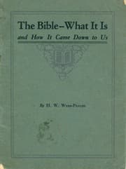 Tapa de The Bible -- What It Is and How It Came Downs to Us