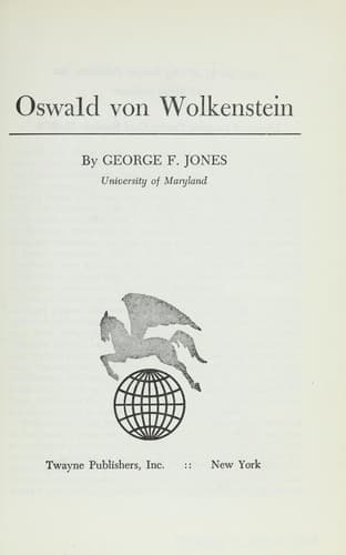Tapa de Oswald von Wolkenstein