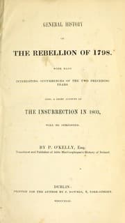 Tapa de General history of the rebellion of 1798, with many interesting occurrences of the two preceding years