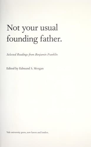 Tapa de Not your usual founding father