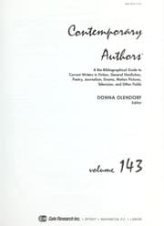 Tapa de Contemporary Authors, Vol. 143