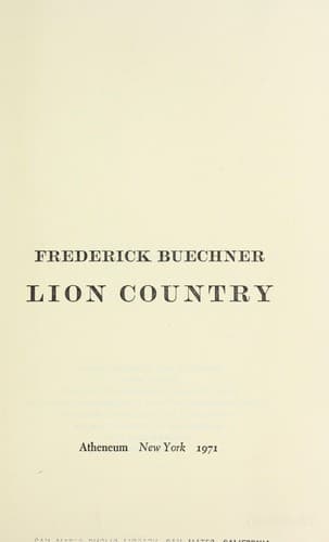 Tapa de Lion country