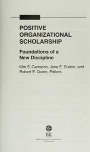 Tapa de Positive organizational scholarship