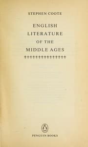 Tapa de English literature of the Middle Ages