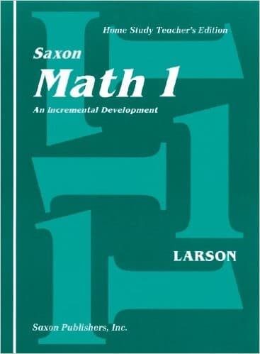 Tapa de Saxon Math 1