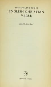 Tapa de The Penguin Book of English Christian Verse