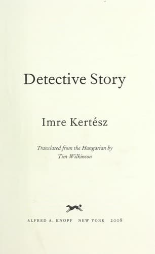 Tapa de Detective story