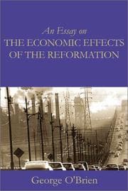 Tapa de An essay on the economic effects of the reformation
