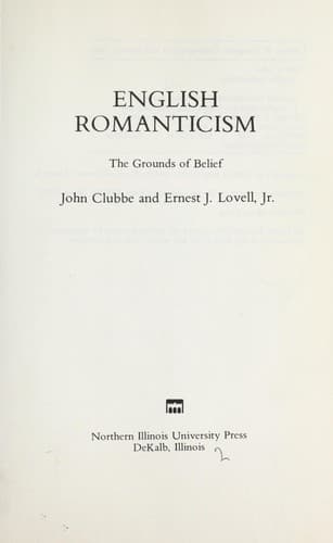 Tapa de English Romanticism