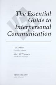 Tapa de Essential guide to interpersonal communication