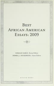 Tapa de Best African American essays, 2009